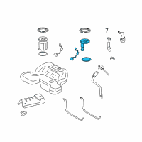 OEM Cadillac CTS Fuel Sender Unit Diagram - 13594053