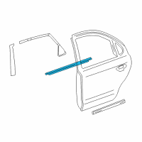 OEM Ford Five Hundred Belt Weatherstrip Diagram - 6G1Z-5425596-AA