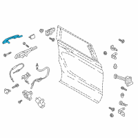 OEM Lincoln Navigator Handle, Outside Diagram - JL7Z-7822404-ACPTM