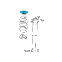 OEM 2022 Cadillac XT5 Upper Spring Insulator Diagram - 23370716