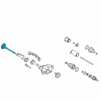 OEM 2014 GMC Yukon XL 1500 Front Drive Axle Inner Shaft Diagram - 22780163