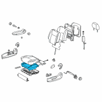 OEM 2004 Toyota Sienna Seat Cushion Pad Diagram - 71511-AE020