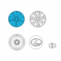 OEM 2010 Lexus HS250h Wheel, Disc Diagram - 42611-75070