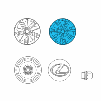 OEM Lexus HS250h Wheel, Disc Diagram - 42611-75090