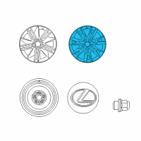 OEM 2010 Lexus HS250h Wheel, Disc Diagram - 42611-75090