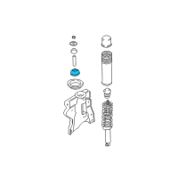 OEM Hyundai Bushing-Upper "B", Rear Diagram - 55343-38600