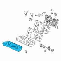 OEM 2011 Honda Insight Pad & Frame, RR. Seat Cushion Diagram - 82137-TM8-A01