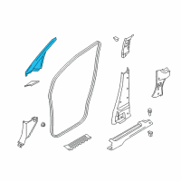 OEM 2018 Chevrolet City Express Weatherstrip Pillar Trim Diagram - 19317987