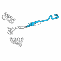 OEM 1996 Ford E-150 Econoline Club Wagon Exhaust Resonator Diagram - F4UZ5230B