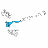 OEM 1996 Ford E-150 Econoline Catalytic Converter Diagram - F4UZ5F250C