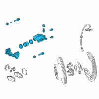 OEM 2016 Chevrolet Caprice Caliper Assembly Diagram - 92257986