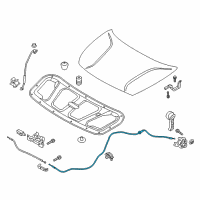 OEM Kia Niro EV Cable Assembly-Hood Latch Diagram - 81190G5000