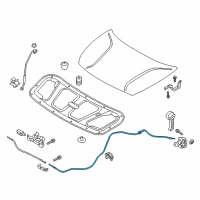 OEM 2020 Kia Niro Cable Assembly-Hood Latch Diagram - 81190G5000