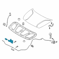 OEM Kia Niro EV Hood Latch Assembly Diagram - 81130G5000