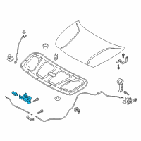 OEM 2022 Kia Niro EV Hood Latch Assembly Diagram - 81130G5000