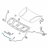 OEM 2020 Kia Niro Cable Assembly-Hood Latch Diagram - 81190G5100