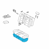 OEM 2000 Lexus ES300 Pad, Rear Seat Cushion Diagram - 71503-33020