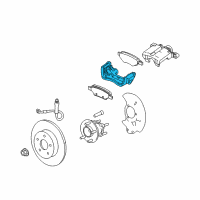 OEM 2009 Pontiac Solstice Bracket, Rear Brake Caliper Diagram - 15254648