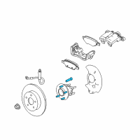 OEM 2006 Pontiac Solstice Wheel Stud Diagram - 9596978