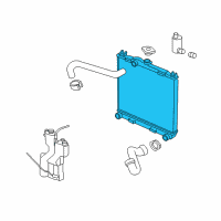 OEM Ram Dakota Engine Cooling Radiator Diagram - 55056506AE