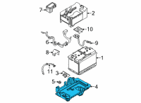 OEM 2021 Kia K5 Tray Assembly-Battery Diagram - 37150L3000