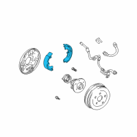 OEM 2005 Scion xA Rear Shoes Diagram - 04495-52040