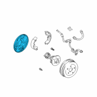 OEM 2000 Toyota Celica Backing Plate Diagram - 47043-47010