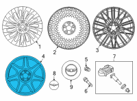 OEM Hyundai Equus Aluminium Wheel Assembly Diagram - 52910-3N900