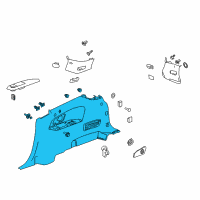 OEM Chevrolet Traverse Quarter Trim Panel Diagram - 23483032