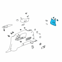 OEM Chevrolet Traverse Lock Pillar Trim Diagram - 25928441