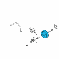 OEM 2004 Kia Sedona Master Vacuum Assembly Diagram - 0K52Y43800A