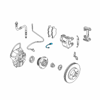 OEM 2002 BMW 325xi Front Brake Pad Wear Sensor Diagram - 34-35-6-751-311