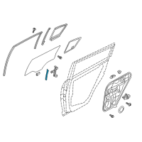 OEM 2022 Kia Sportage Run-Rear Door Rear Channel Diagram - 83554D9000