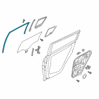 OEM 2021 Kia Sportage Run-Rear Door Window Glass Diagram - 83530D9000