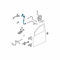 OEM 2006 Honda Civic Cylinder, Passenger Side Door Diagram - 72145-SNA-A01