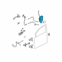 OEM Honda Civic Latch Assembly, Left Front Diagram - 72150-SNA-A14