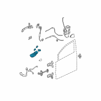 OEM Honda Handle Assembly, Left Front Door Inside (Dark Atlas Gray) Diagram - 72160-SNE-A22ZA