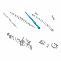 OEM 2005 BMW 330i Right Wiper Arm Diagram - 61-61-7-007-128