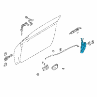 OEM 2005 Chrysler Sebring Front Door Latch Diagram - MR970918