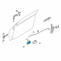 OEM Chrysler Sebring Interior Door Handle Diagram - MR473718