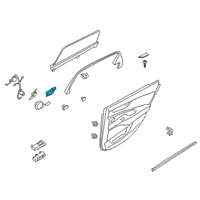 OEM 2020 Kia K900 Rear Door Handle Assembly Diagram - 83610J6010SA1