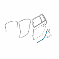 OEM BMW 545i Gasket, Door Joint, Bottom Rear Left Diagram - 51-22-7-033-797