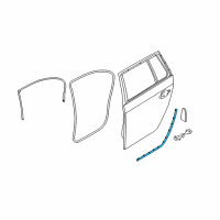 OEM 2007 BMW 530i Gasket, Door Joint, Bottom Rear Left Diagram - 51-22-7-033-797