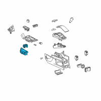 OEM 2014 Lexus RX450h Console Cup Holder Box Sub-Assembly Diagram - 58803-48051-C2