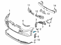 OEM 2021 Hyundai Sonata Lamp Assembly-R/REFL & S/MKR FRT, R Diagram - 921A2-L0300