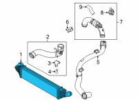 OEM 2022 Ford Bronco Sport COOLER ASY - ENGINE CHARGE AIR Diagram - LX6Z-6K775-D