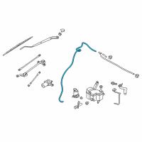 OEM Chevrolet City Express Washer Hose Diagram - 19317419