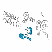 OEM 2003 Honda Odyssey Caliper Sub-Assembly, Left Front Diagram - 45019-S0X-A03