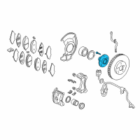 OEM Honda Pilot Hub Assembly, Front Diagram - 44600-S0X-A00