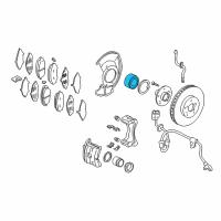 OEM 1999 Honda Odyssey Bearing Assembly, Front Hub Diagram - 44300-S0X-A01